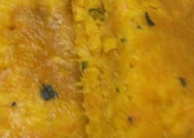 Steamed Kabocha and Carrot Cake