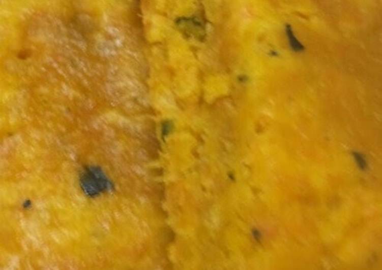 Steamed Kabocha and Carrot Cake