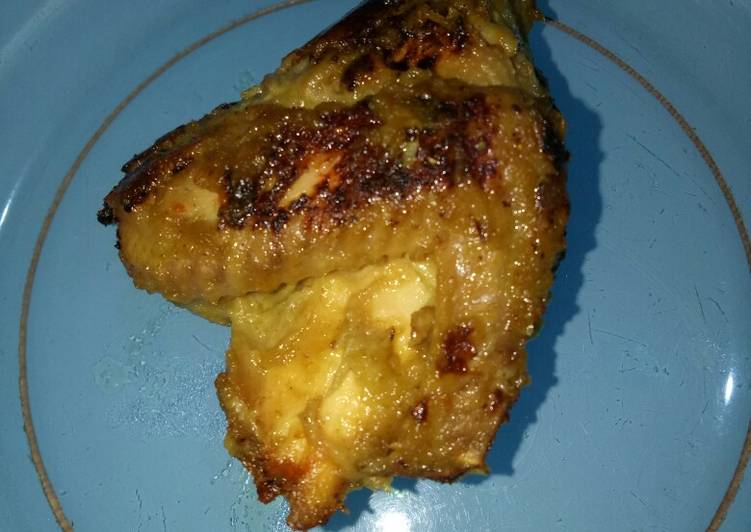 Ayam bakar santan bumbu kuning simpel