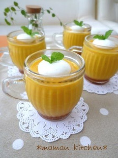 A picture of Rich Kabocha Pudding.