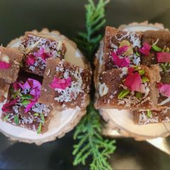 A picture of Water chestnut burfi.