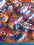 Home made BBQ habanero hot wings