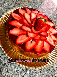 Una foto de Cheesecake con fresas 🍓💕