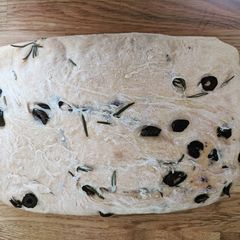A picture of Olive and Rosemary bread.