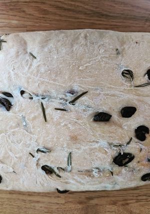 A picture of Olive and Rosemary bread.