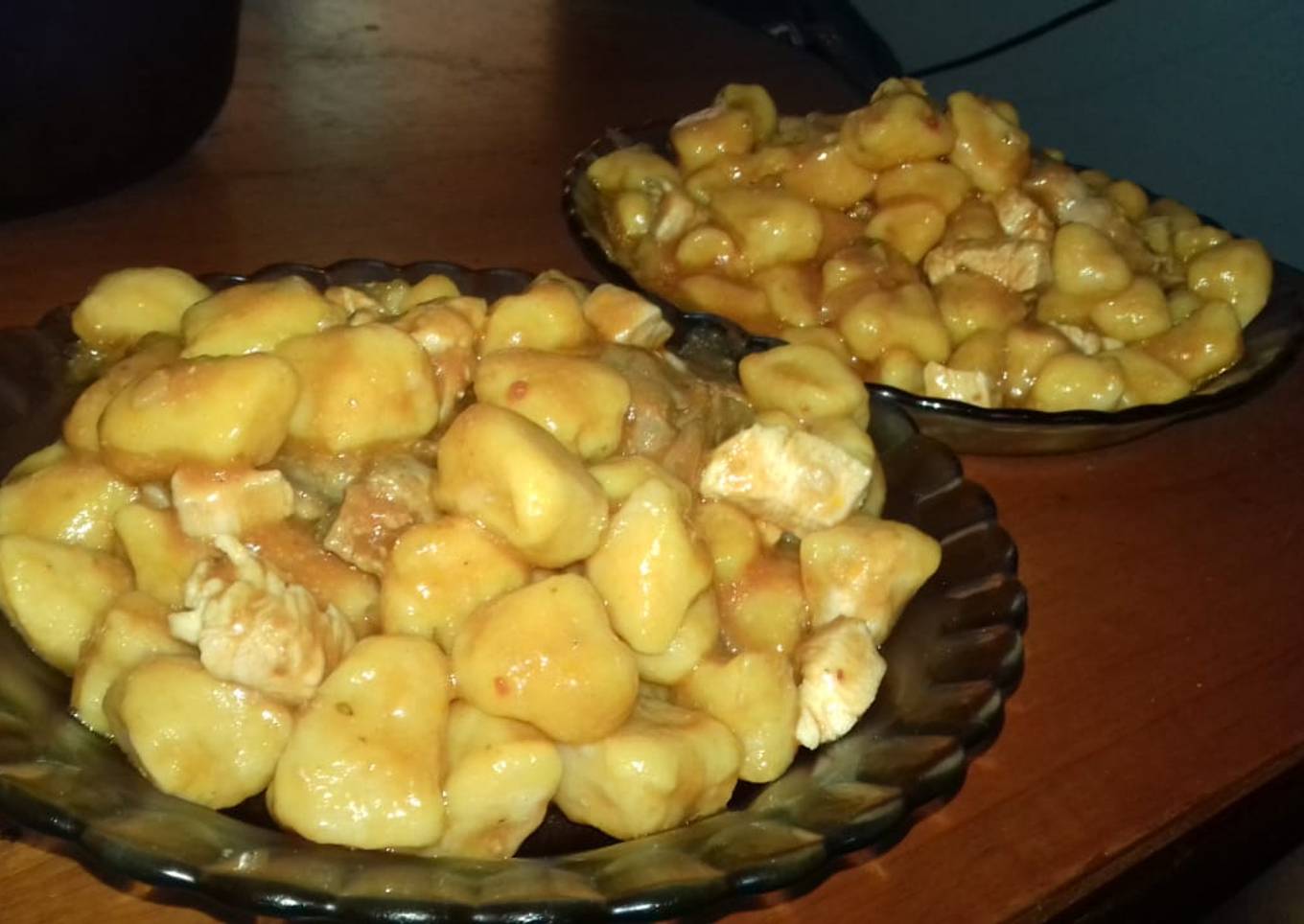 Ñoquis de calabaza con salsa❤