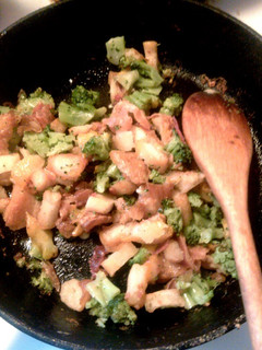 A picture of Leftovers Hash and Eggs.