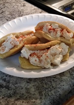 A picture of Mini Lobster Potato Rolls.
