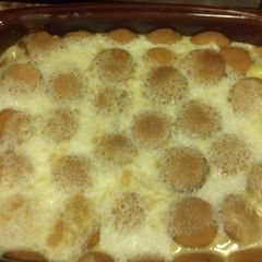 A picture of Lisa's banana pudding from scratch.