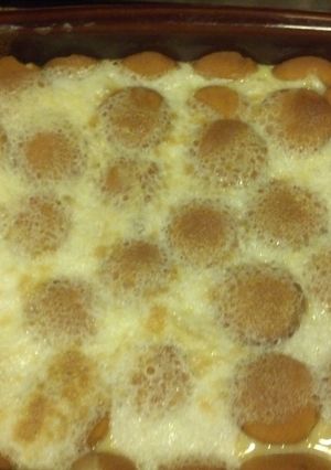 A picture of Lisa's banana pudding from scratch.