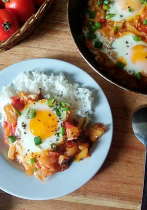Foto resep Telor Ceplok Saus Tomat (Shakshuka)