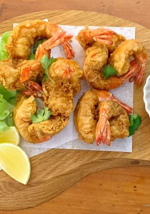 A picture of Butterfly prawns.