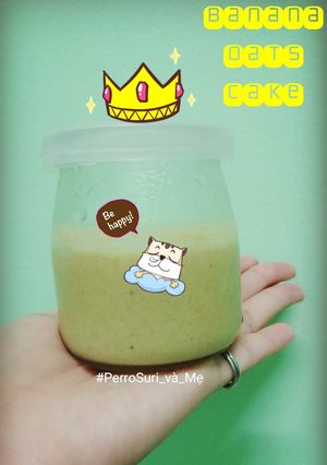 Hình của món Steamed banana oatsmeal - Bánh chuối yến mạch.