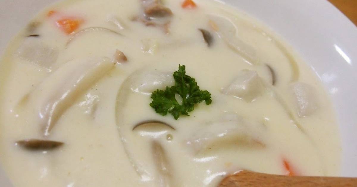 Satoimo and Mushroom Milk Stew Recipe by cookpad.japan - Cookpad