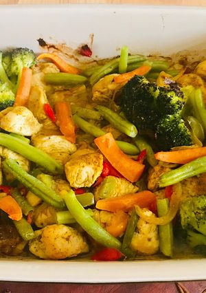 Foto resep Ayam Panggang Bumbu Kari
