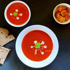 A picture of Vegan Carrot-Beetroot Soup.