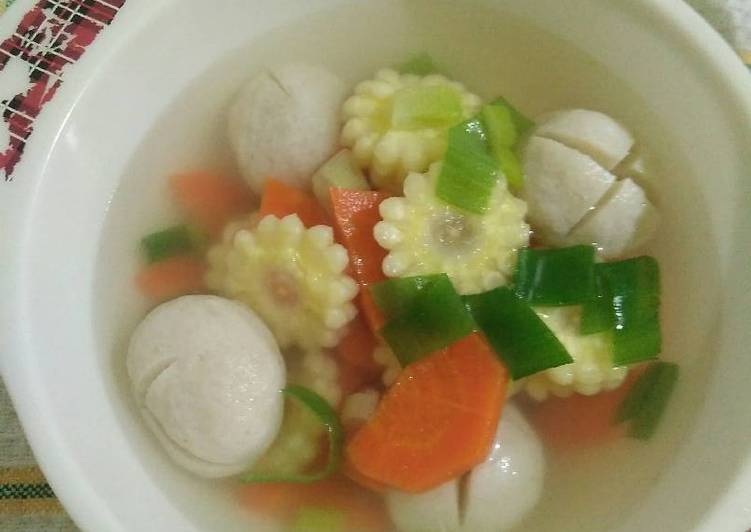 Resep Sup Bakso Ikan Oleh Rizqia Ramadhaningrum Cookpad