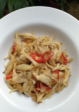 Foto resep Tumis Jamur Tiram Teri Medan 🐟🍲