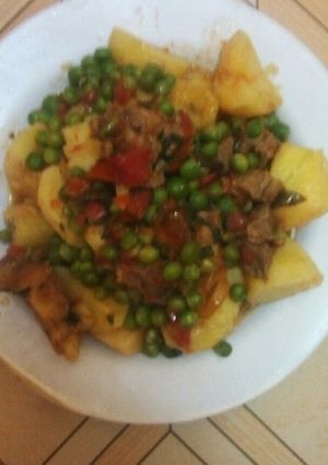 A picture of Beef matoke peas#authormarathon#.
