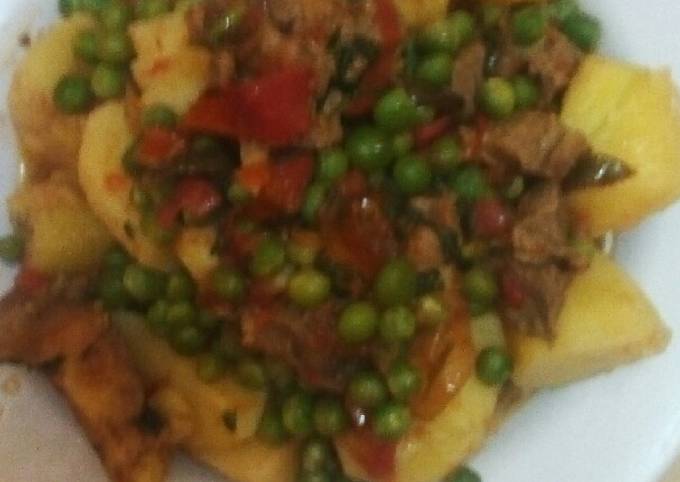 Simple Way to Prepare Mario Batali Beef matoke peas#authormarathon#