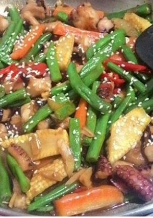 Foto resep Oktopus sayuran