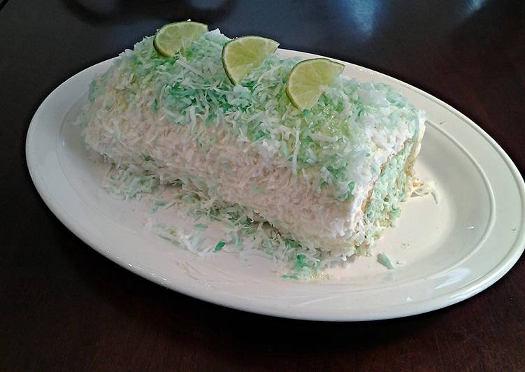 Step-by-Step Guide to Prepare Super Quick Homemade Coconut Cake Roll with Key Lime Cream Filling