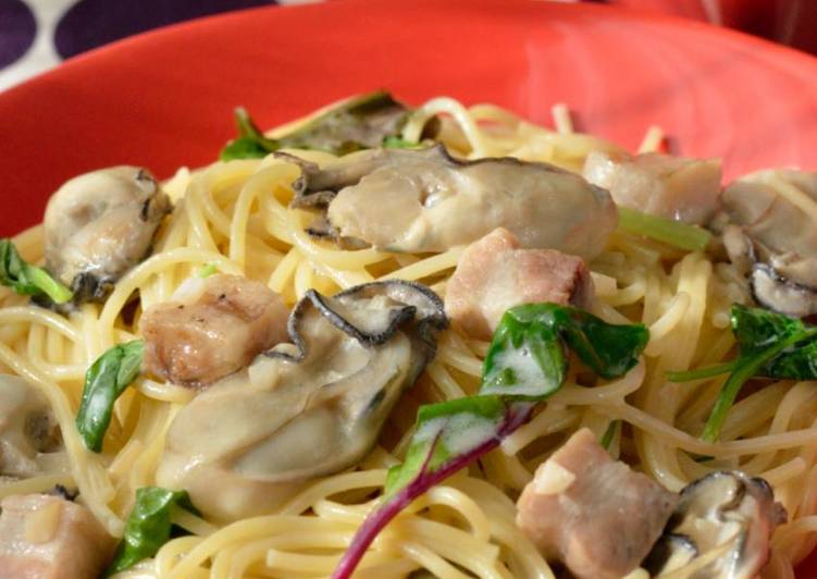 Steps to Make Perfect Rich Creamy Oyster Pasta