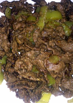 A picture of fry beef.