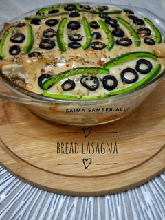 A picture of Bread lasagna.