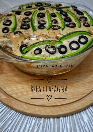 A picture of Bread lasagna.