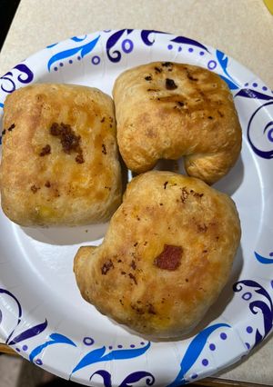 A picture of Filled Make-Ahead Breakfast Biscuits.