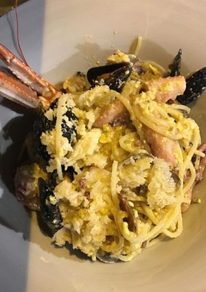 A picture of Seafood Carbonara.
