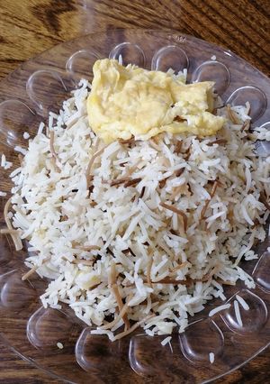 عکسی از دستور رشته پلو با خاگینه