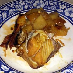 A picture of Roasted Snapper and Potatoes.
