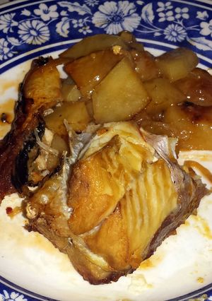 A picture of Roasted Snapper and Potatoes.
