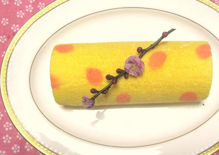 Peach Blossom Roll Cake for Doll Festival