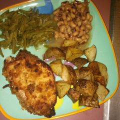 A picture of Un-fried pork chops.