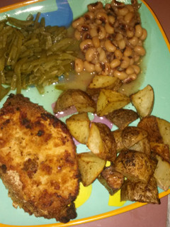 A picture of Un-fried pork chops.