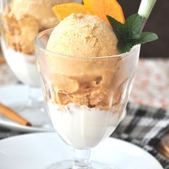 Persimmon and Cinnamon Ice Cream A picture of Persimmon and Cinnamon Ice Cream.
