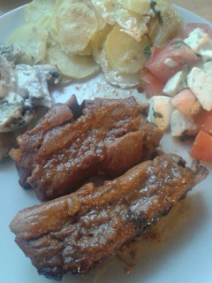 A picture of Oven barbecue ribs.