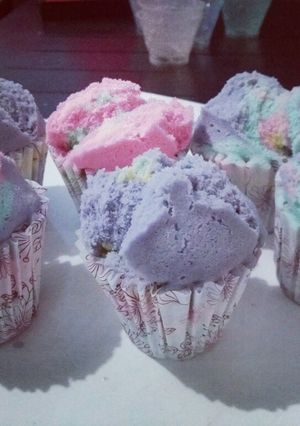 Foto resep Bolu kukus rainbow