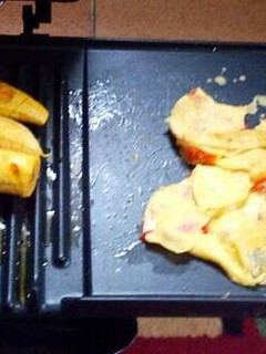 A picture of Grilled Plantain and Fried Omelette...