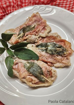 A picture of Pork Saltimbocca.