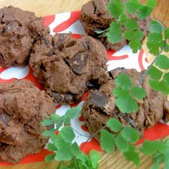 A picture of Crispy Cocoa & Chocolate Cookies.