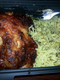A picture of Barbeque mango fried chicken.