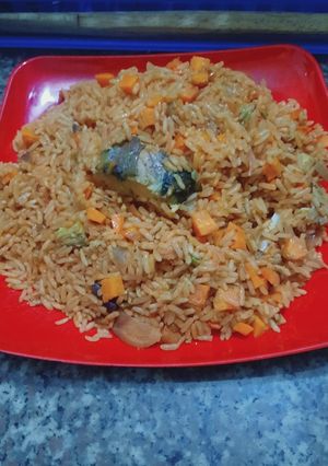 A picture of Party jollof.