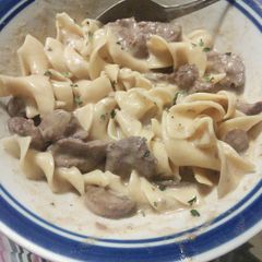 A picture of Jenny's Delicious Beef Stroganoff.
