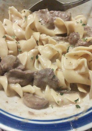 A picture of Jenny's Delicious Beef Stroganoff.