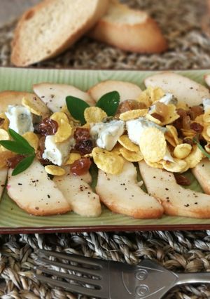 Una foto de Ensalada de pera con gorgonzola