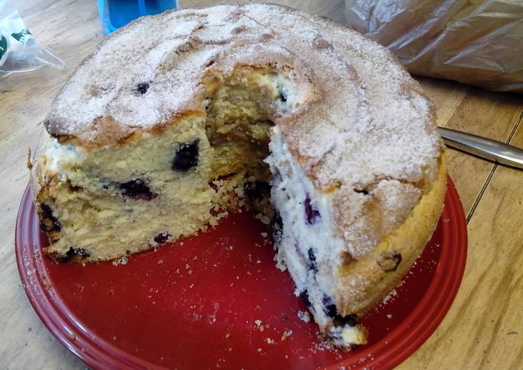 Recipe of Any-night-of-the-week Sour cream and blueberry coffee cake